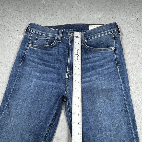 Rag and Bone Jeans Womens Size 28 Blue Dark Wash High Rise Skinny Denim Pockets - Picture 6 of 14